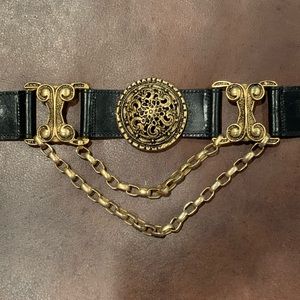 Gold and black 1980’s belt